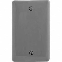 Hubbell Wiring Device-Kellems - Wall Plates Wall Plate Type: Blank Wall Plate Color: Gray - Makers Industrial Supply