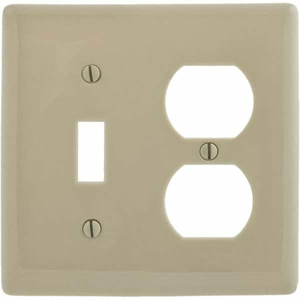 Hubbell Wiring Device-Kellems - Wall Plates Wall Plate Type: Combination Wall Plates Color: Ivory - Makers Industrial Supply