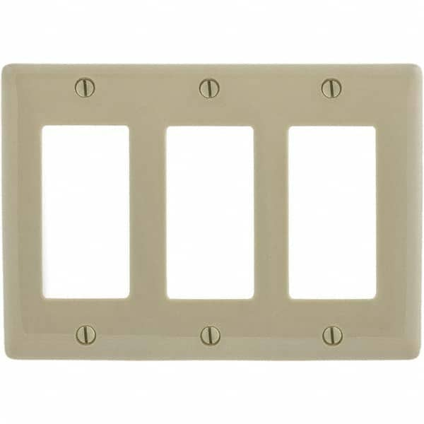 Hubbell Wiring Device-Kellems - Wall Plates Wall Plate Type: Outlet Wall Plates Color: Ivory - Makers Industrial Supply