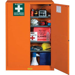 Justrite - Empty First Aid Cabinets & Cases Type: Emergency Preparedness Storage Cabinet Height (Inch): 65 - Makers Industrial Supply