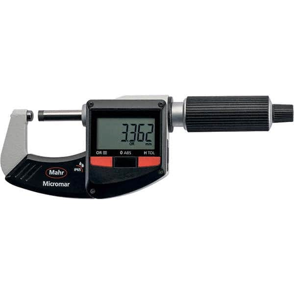 Mahr - Electronic Outside Micrometers Type: Standard Minimum Measurement (Decimal Inch): 0.0000 - Makers Industrial Supply