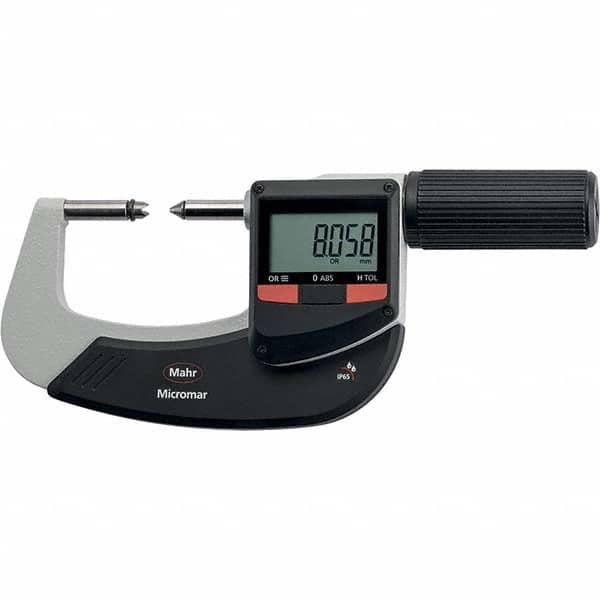 Mahr - Electronic Outside Micrometers Type: Standard Minimum Measurement (Decimal Inch): 3.0000 - Makers Industrial Supply