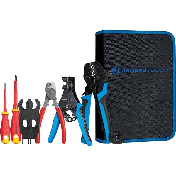 Jonard Tools - Crimpers Type: Solar Panel Crimping Tool Kit Capacity: 14, 12, or 10 AWG - Makers Industrial Supply