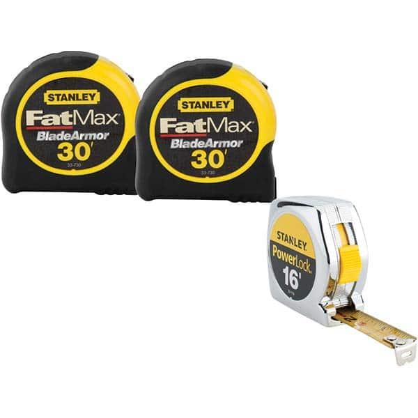 Stanley - Tape Measures Length (Feet): 30.000 Width (Inch): 1-1/4 - Makers Industrial Supply