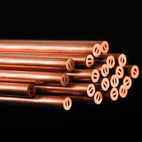 Electrical Discharge Machining Tubes; Tube Material: Copper; Overall Length: 1.6 mm; Channel Type: Single; Outside Diameter (mm): 1.60; Overall Length (mm): 1.6000