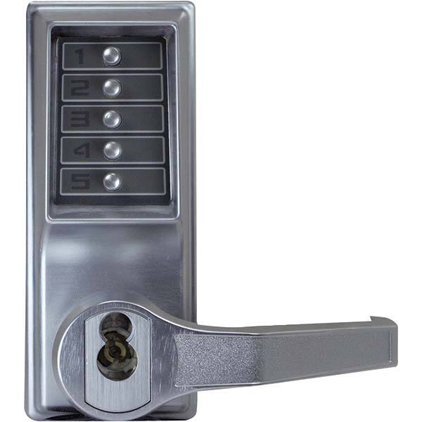 Simplex - Lever Locksets Type: Push-button Lock Door Thickness: 1-3/4 - Makers Industrial Supply