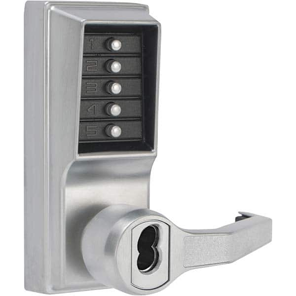 Simplex - Lever Locksets Type: Push-button Lock Door Thickness: 1-3/4 - Makers Industrial Supply