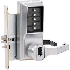 Simplex - Lever Locksets Type: Push-button Lock Door Thickness: 1-3/4 - Makers Industrial Supply