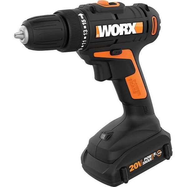 Worx - Cordless Drills Battery Voltage: 20 Battery Chemistry: Lithium-Ion - Makers Industrial Supply