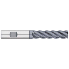 Corner Radius End Mill: 1″ Dia, 2-1/4″ LOC, 0.06″ Radius, 5 Flutes, Solid Carbide 5″ OAL, 1″ Shank Dia, 38 ° Helix, AlCromax Coated, Corner Radius End, Centercutting