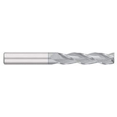 Square End Mill: 5/8'' Dia, 3'' LOC, 5/8'' Shank Dia, 6'' OAL, 3 Flutes, Solid Carbide Single End, TiCN Finish, Upcut Flute, 30 ° Helix, Centercutting, RH Cut, RH Flute