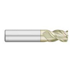 Corner Radius End Mill: 5/16″ Dia, 1/2″ LOC, 0.02″ Radius, 3 Flutes, Solid Carbide 2″ OAL, 5/16″ Shank Dia, 45 ° Helix, ZrN Coated, Corner Radius End, Centercutting