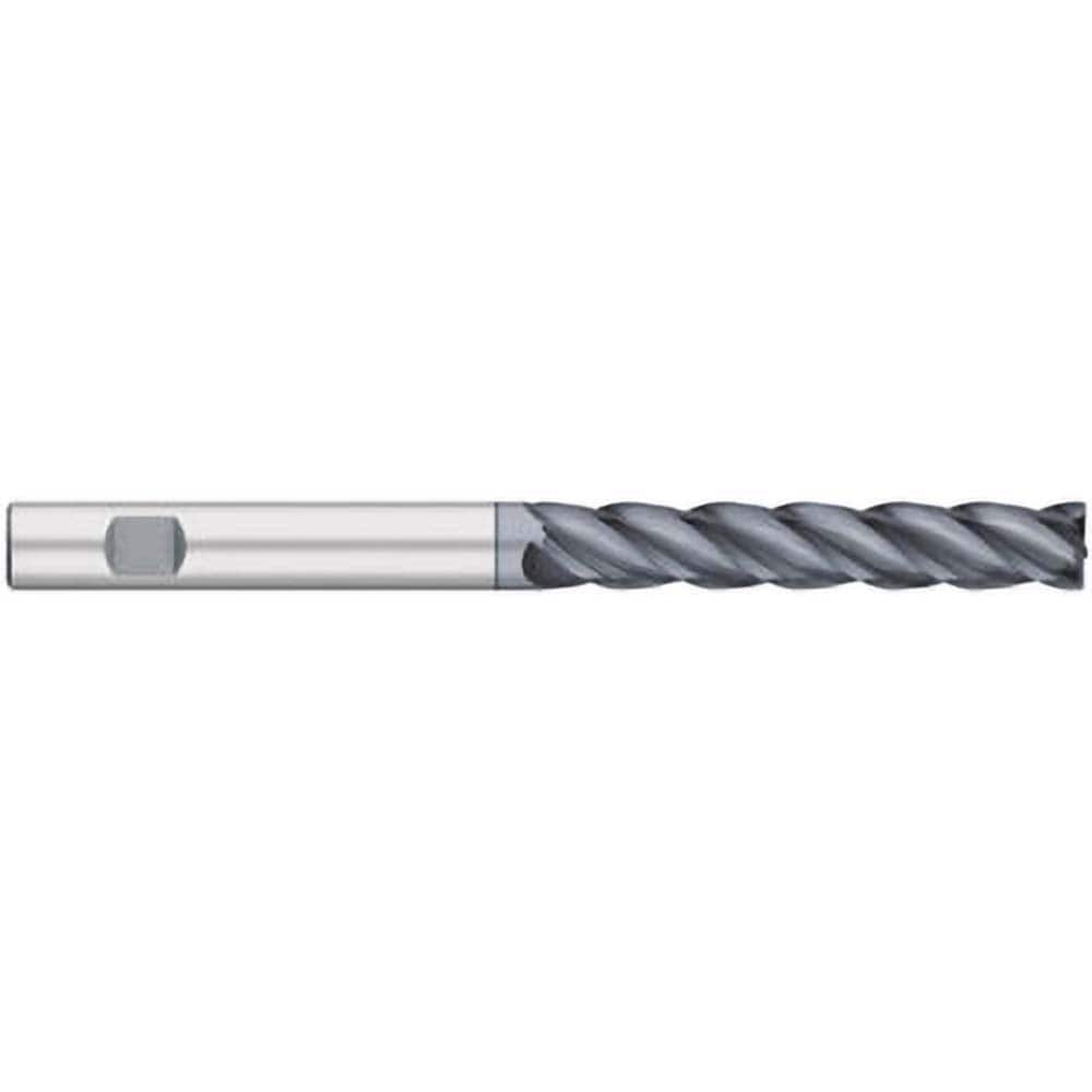 Corner Radius End Mill: 3/4″ Dia, 3″ LOC, 0.03″ Radius, 4 Flutes, Solid Carbide 6″ OAL, 3/4″ Shank Dia, 38 ° Helix, AlCromax Coated, Corner Radius End, Centercutting