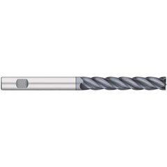 Corner Radius End Mill: 3/4″ Dia, 3″ LOC, 0.03″ Radius, 4 Flutes, Solid Carbide 6″ OAL, 3/4″ Shank Dia, 38 ° Helix, AlCromax Coated, Corner Radius End, Centercutting