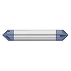 Titan USA - Chamfer Mills; Cutter Head Diameter (Inch): 5/16 ; Included Angle B: 40 ; Included Angle A: 100 ; Chamfer Mill Material: Solid Carbide ; Chamfer Mill Finish/Coating: AlTiN ; Overall Length (Inch): 2-1/2 - Exact Industrial Supply