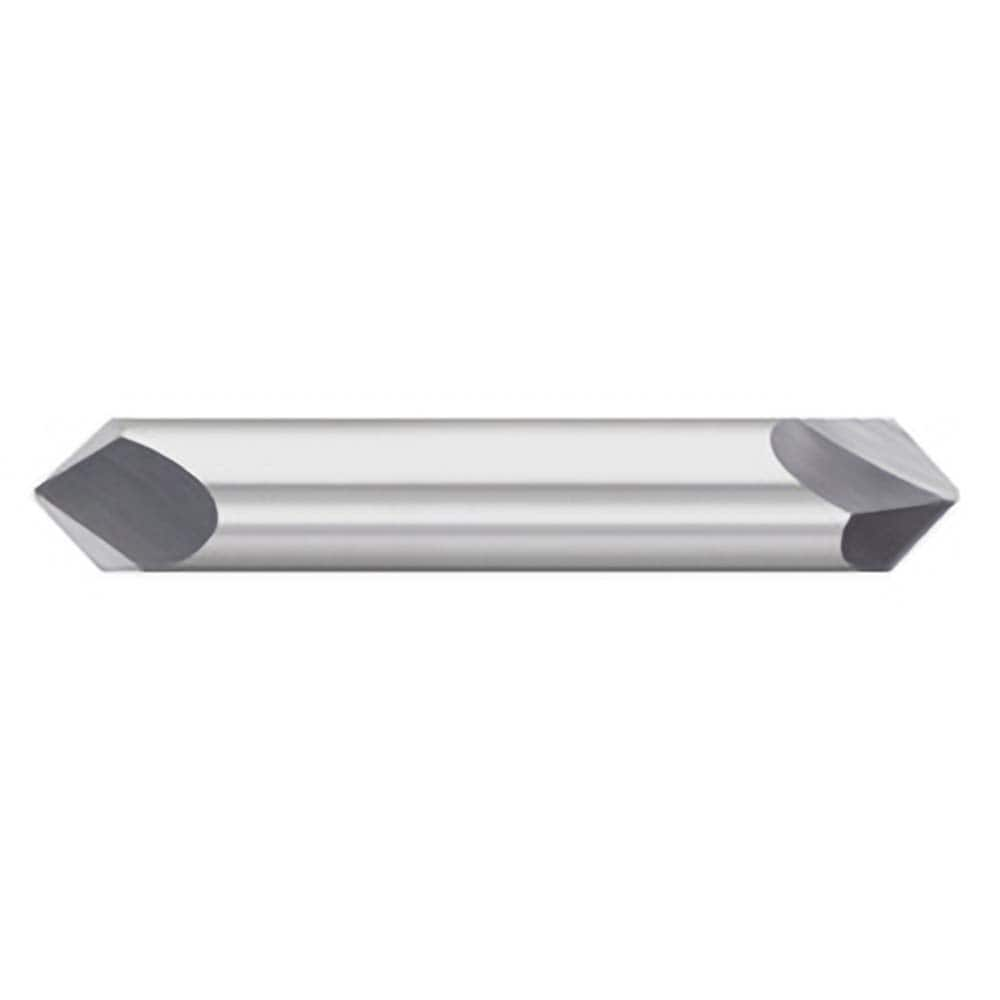 Titan USA - Chamfer Mills; Cutter Head Diameter (Inch): 1/2 ; Included Angle B: 40 ; Included Angle A: 100 ; Chamfer Mill Material: Solid Carbide ; Chamfer Mill Finish/Coating: Uncoated ; Overall Length (Inch): 3 - Exact Industrial Supply