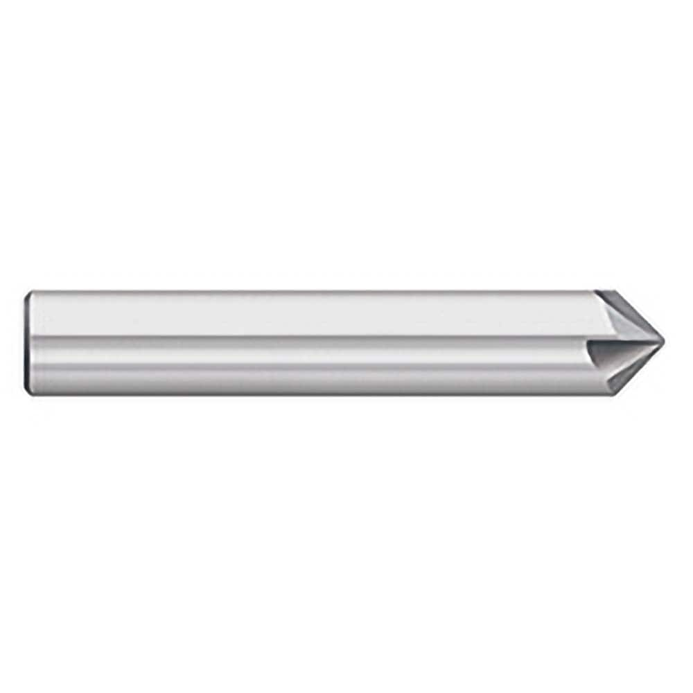 Titan USA - Chamfer Mills; Cutter Head Diameter (Inch): 5/16 ; Included Angle B: 30 ; Included Angle A: 120 ; Chamfer Mill Material: Solid Carbide ; Chamfer Mill Finish/Coating: Uncoated ; Overall Length (Inch): 2-1/2 - Exact Industrial Supply