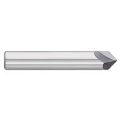 Titan USA - Chamfer Mills; Cutter Head Diameter (Inch): 5/16 ; Included Angle B: 45 ; Included Angle A: 90 ; Chamfer Mill Material: Solid Carbide ; Chamfer Mill Finish/Coating: Uncoated ; Overall Length (Inch): 2-1/2 - Exact Industrial Supply