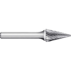 Titan USA - Burrs; Head Shape: Cone ; Industry Specification: SM-3 ; Tooth Style: Single Cut ; Cutting Diameter (Inch): 1/4 ; Cutting Diameter (Decimal Inch): 0.2500 ; Shank Diameter (Inch): 1/4 - Exact Industrial Supply