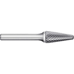 Titan USA - Burrs; Head Shape: Taper w/Radius End ; Industry Specification: SL-2 ; Tooth Style: Single Cut ; Cutting Diameter (Inch): 5/16 ; Cutting Diameter (Decimal Inch): 0.3125 ; Shank Diameter (Inch): 1/4 - Exact Industrial Supply