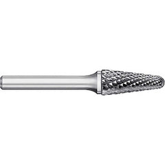 Titan USA - Burrs; Head Shape: Taper w/Radius End ; Industry Specification: SL-6 ; Tooth Style: Double Cut ; Cutting Diameter (Inch): 5/8 ; Cutting Diameter (Decimal Inch): 0.6250 ; Shank Diameter (Inch): 1/4 - Exact Industrial Supply