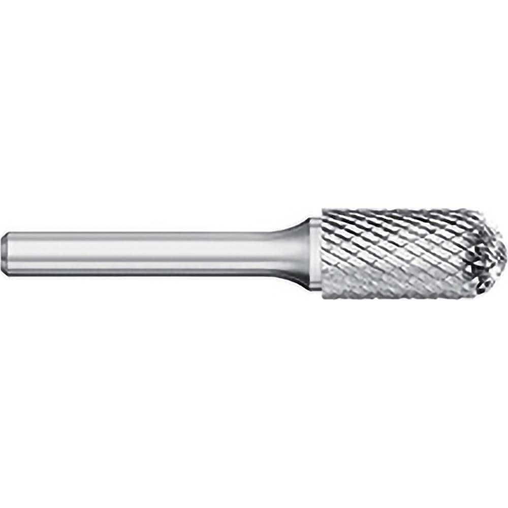 Titan USA - Burrs; Head Shape: Cylinder Ball End ; Industry Specification: SC-13 ; Tooth Style: Double Cut ; Cutting Diameter (Decimal Inch): 0.1563 ; Shank Diameter (Inch): 1/4 ; Shank Diameter (Decimal Inch): 1/4 - Exact Industrial Supply