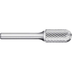 Titan USA - Burrs; Head Shape: Cylinder Ball End ; Industry Specification: SC-3 ; Tooth Style: Single Cut ; Cutting Diameter (Inch): 3/8 ; Cutting Diameter (Decimal Inch): 0.3750 ; Shank Diameter (Inch): 1/4 - Exact Industrial Supply