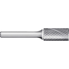 Titan USA - Burrs; Head Shape: Cylinder w/End Cut ; Industry Specification: SB-3X ; Tooth Style: Single Cut ; Cutting Diameter (Inch): 3/8 ; Cutting Diameter (Decimal Inch): 0.3750 ; Shank Diameter (Inch): 1/4 - Exact Industrial Supply