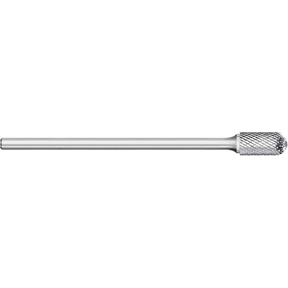 Titan USA - Burrs; Head Shape: Cylinder Ball End ; Industry Specification: SC-42L3 ; Tooth Style: Double Cut ; Cutting Diameter (Inch): 1/8 ; Cutting Diameter (Decimal Inch): 0.1250 ; Shank Diameter (Inch): 1/8 - Exact Industrial Supply