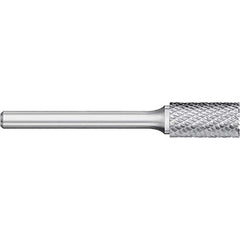 Titan USA - Burrs; Head Shape: Cylinder w/End Cut ; Industry Specification: SB-3L ; Tooth Style: Double Cut ; Cutting Diameter (Inch): 3/8 ; Cutting Diameter (Decimal Inch): 0.3750 ; Shank Diameter (Inch): 1/4 - Exact Industrial Supply