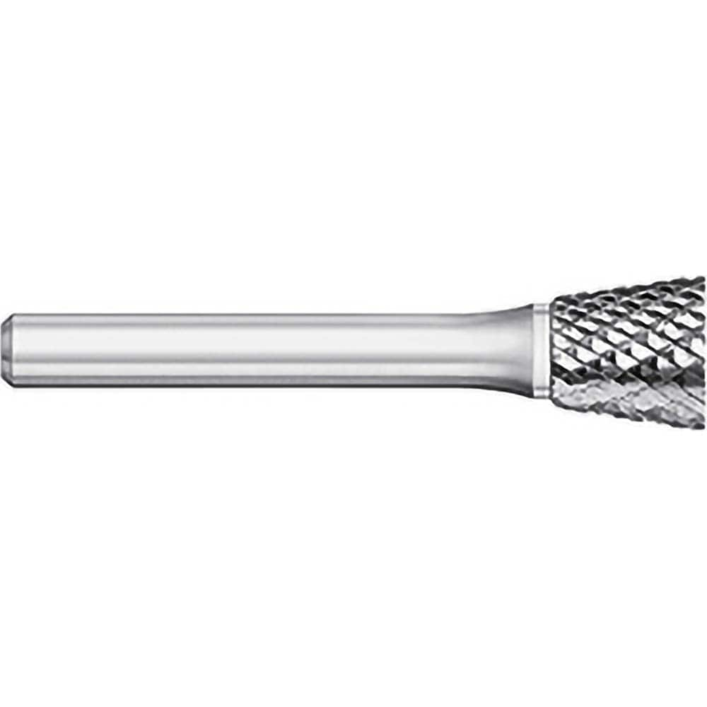 Titan USA - Burrs; Head Shape: Inverted Taper ; Industry Specification: SN-4 ; Tooth Style: Double Cut ; Cutting Diameter (Inch): 1/2 ; Cutting Diameter (Decimal Inch): 0.5000 ; Shank Diameter (Inch): 1/4 - Exact Industrial Supply