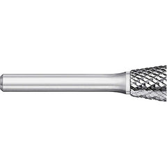 Titan USA - Burrs; Head Shape: Inverted Taper ; Industry Specification: SN-6 ; Tooth Style: Double Cut ; Cutting Diameter (Inch): 5/8 ; Cutting Diameter (Decimal Inch): 0.6250 ; Shank Diameter (Inch): 1/4 - Exact Industrial Supply