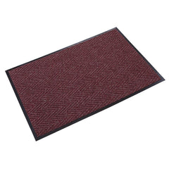 Entrance Mat: 60' Long, 4' Wide, Polypropylene Surface Indoor, Medium-Duty Traffic, Vinyl Base, Burgundy