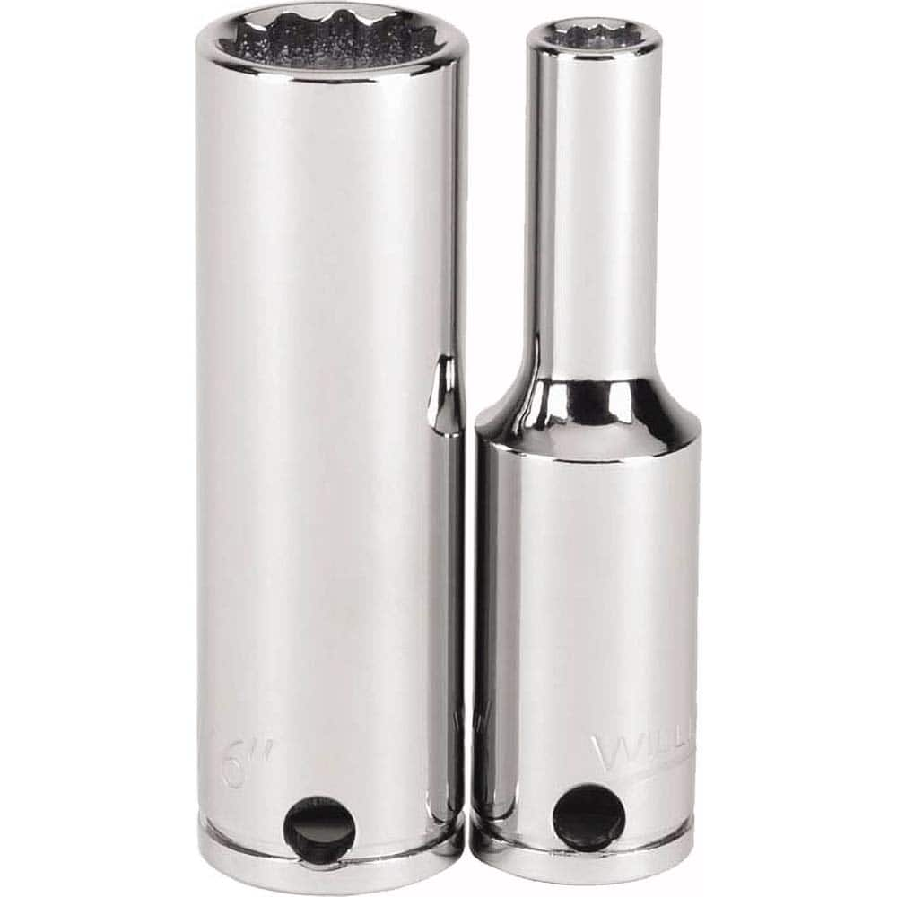 Williams - Hand Sockets; Drive Size (Inch): 3/8 ; Size (Inch): 3/4 ; Type: Deep Socket ; Tool Type: Tethered Hand Socket ; Number of Points: 12 ; Finish/Coating: Chrome - Exact Industrial Supply