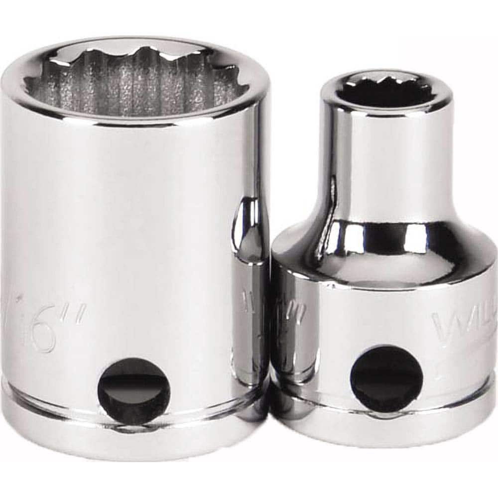 Williams - Hand Sockets; Drive Size (Inch): 3/8 ; Size (Inch): 3/4 ; Type: Standard ; Tool Type: Tethered Hand Socket ; Number of Points: 12 ; Finish/Coating: Chrome - Exact Industrial Supply