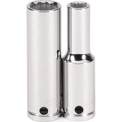 Williams - Hand Sockets; Drive Size (Inch): 1/2 ; Size (Inch): 13/16 ; Type: Deep Socket ; Tool Type: Tethered Hand Socket ; Number of Points: 12 ; Finish/Coating: Chrome - Exact Industrial Supply