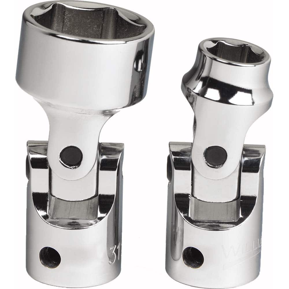 Williams - Hand Sockets; Drive Size (Inch): 1/2 ; Size (Inch): 1/2 ; Type: Standard ; Tool Type: Tethered Hand Socket ; Number of Points: 12 ; Finish/Coating: Chrome - Exact Industrial Supply