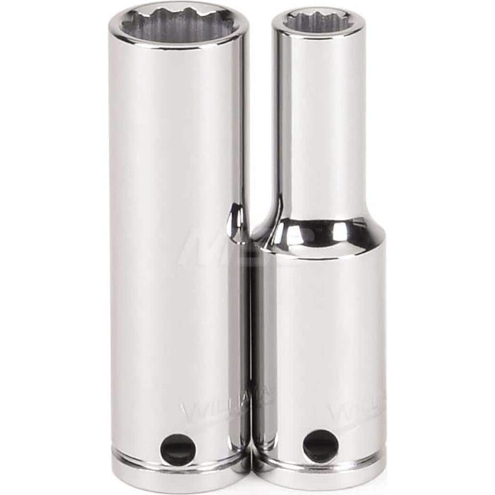 Hand Socket: 1/2″ Drive, 11/16″ Socket, 12-Point 3-1/32″ OAL, Polished Chrome