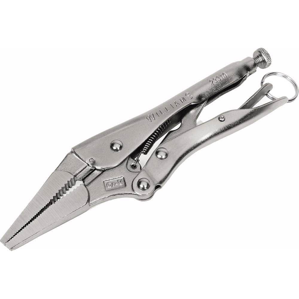 Williams - Locking Pliers; Plier Type: Locking Pliers; Long Nose Pliers ; Jaw Style: Long Jaw; Serrated Jaw; Straight Jaw ; Overall Length Range: 7" - Exact Industrial Supply