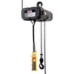 Jet - Electric Hoists; Type: Hoist w/Motorized Trolley ; Load Capacity (Ton): 5 ; Load Capacity (Lb.): 11000.000 ; Lifting Speed in Ft/Min: 13/3 ; Maximum Lift Distance (Feet): 20 ; Voltage: 230 - Exact Industrial Supply