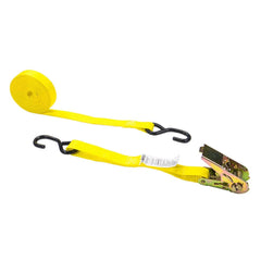 US Cargo Control - Slings & Tiedowns (Load-Rated); Type: Ratchet Tie Down ; Length (Feet): 15 ; Basket Capacity (Lb.): 400 ; Material: Polyester ; Color: Yellow - Exact Industrial Supply