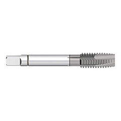 Spiral Point Tap: #10-24, UNC, 3 Flutes, Plug, 2B/3B, Powdered Metal, TiCN Finish 37/64″ Thread Length, 2-3/8″ OAL, Right Hand, H3, Series 778