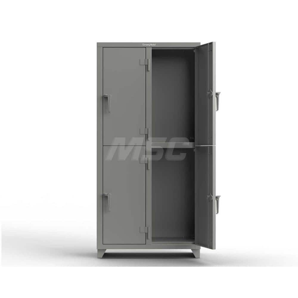 Locker: 36″ Wide, 18″ Deep, 75″ High Dusty Gray, 14-Gauge Steel