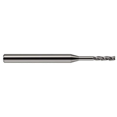 Square End Mill: 3/8'' Dia, 0.5512'' LOC, 6'' OAL, 3 Flutes, Solid Carbide Single End, Uncoated, Helical Flute, Centercutting, RH Cut, RH Flute