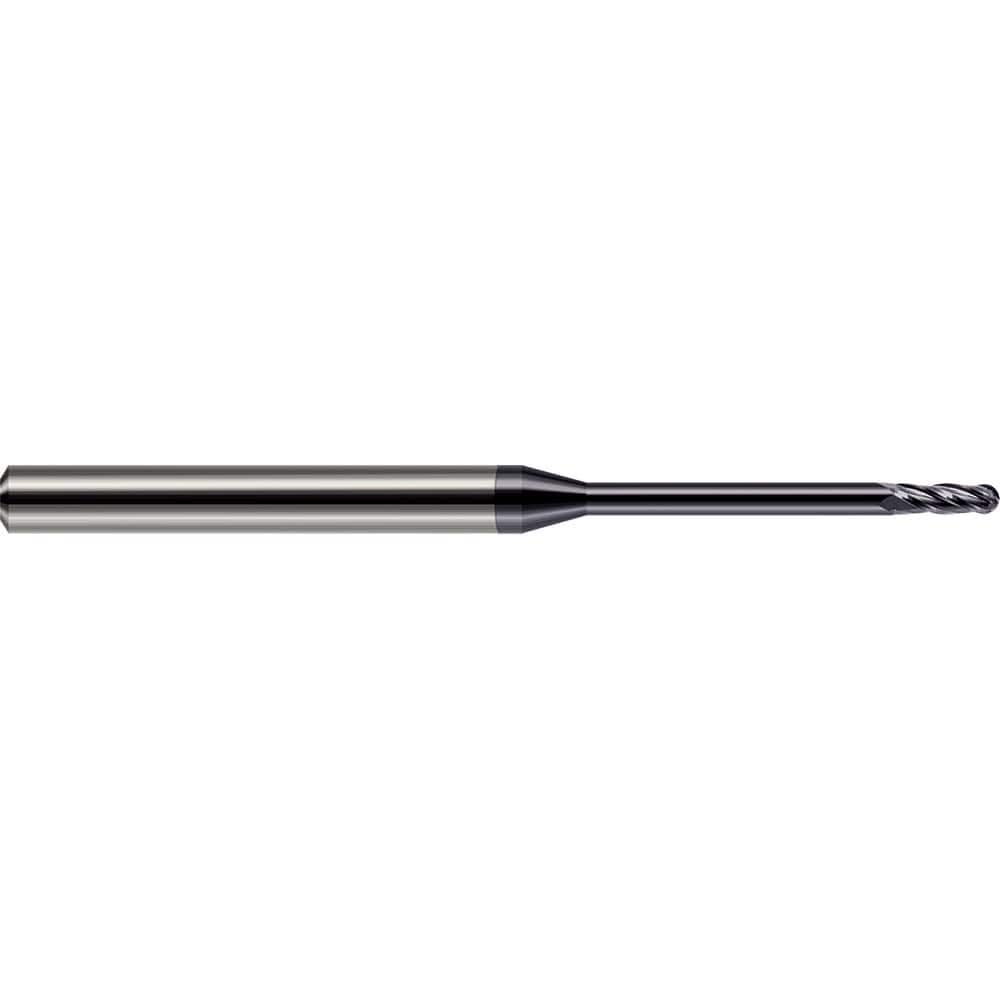 Harvey Tool - Ball End Mills; Mill Diameter (Inch): 1/8 ; Mill Diameter (Decimal Inch): 0.1250 ; Number of Flutes: 4 ; Length of Cut (Inch): 3/8 ; Length of Cut (Decimal Inch): 0.3750 ; Material: Solid Carbide - Exact Industrial Supply