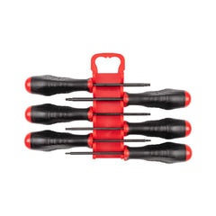 Screwdriver Sets; Screwdriver Types Included: Torx; Container Type: Plastic Holder; Torx Size: T30; T10; T20; T25; T27; T15; Finish: Black Oxide; Number Of Pieces: 6; Contents: T10-T30