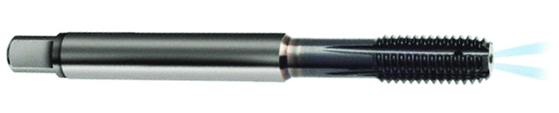 M3 x .50 Dia. - 6HX - 4 FL - Carbide Semi-Bott Tap-TiCN -Coolant-Thru-FORM-C DIN 371 - Makers Industrial Supply