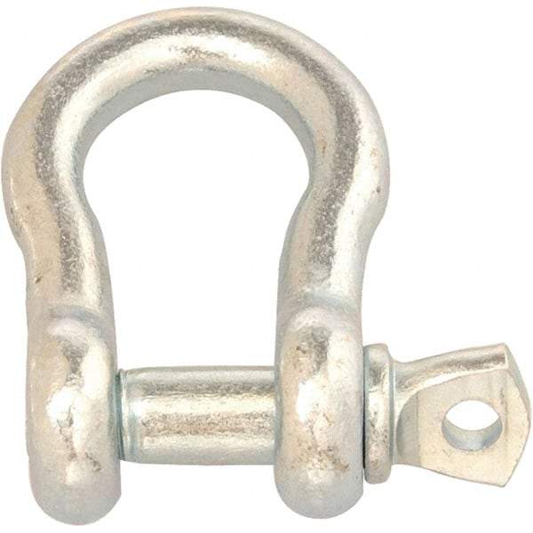 Campbell - 1/2" Nominal Chain Size, 1 Ton Carbon Steel Screw Anchor Shackle - Makers Industrial Supply