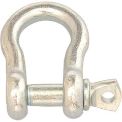 Campbell - 1/2" Nominal Chain Size, 1 Ton Carbon Steel Screw Anchor Shackle - Makers Industrial Supply