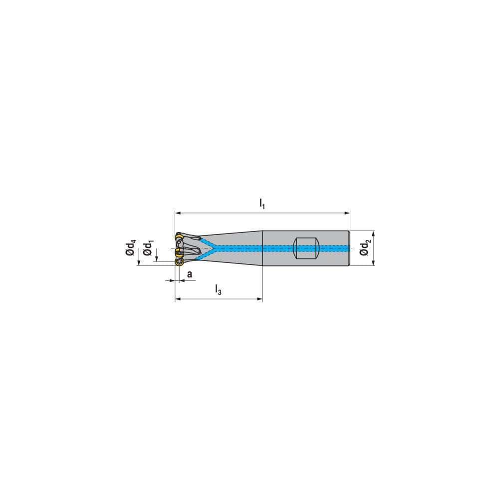 Indexable Ball Nose End Mills; Milling Diameter: 1.0000 in; Maximum Depth Of Cut: 0.1570 in; Maximum Ramping Angle: 13.0; Shank Diameter: 1.0000 in; Shank Type: Weldon Flat; Compatible Insert Style: RDHX; Compatible Insert Size Code: RDHX 0802..; Toolhold